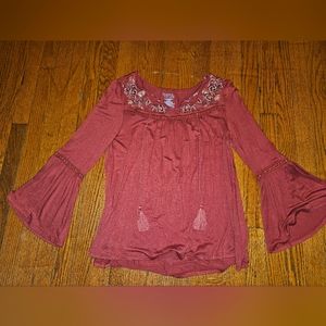 Boho embroidered top